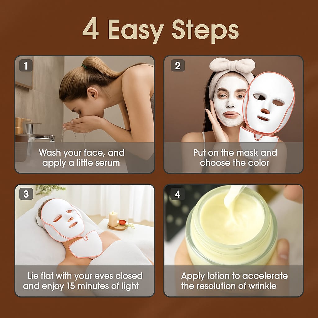Lunara Glow PRO 7-Color LED Face Mask– Restore, Rejuvenate, Radiate